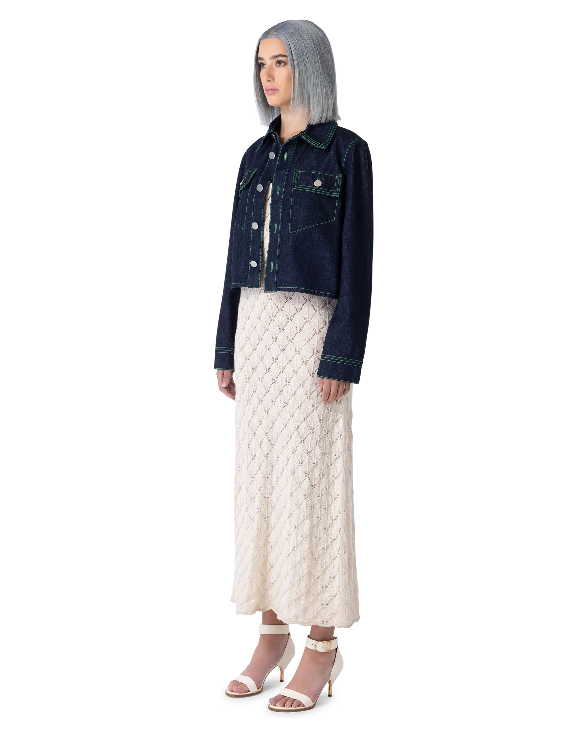 Embroidered 3-Stitch Denim Shirt