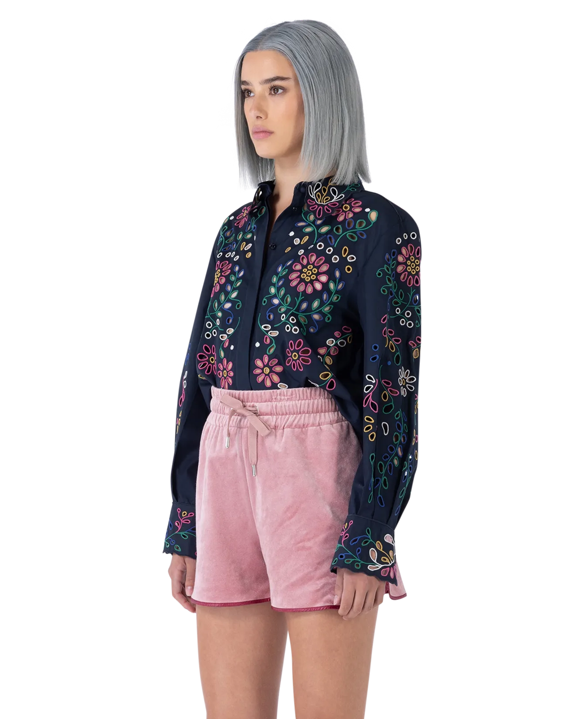 Embroidered Eyelet Shirt