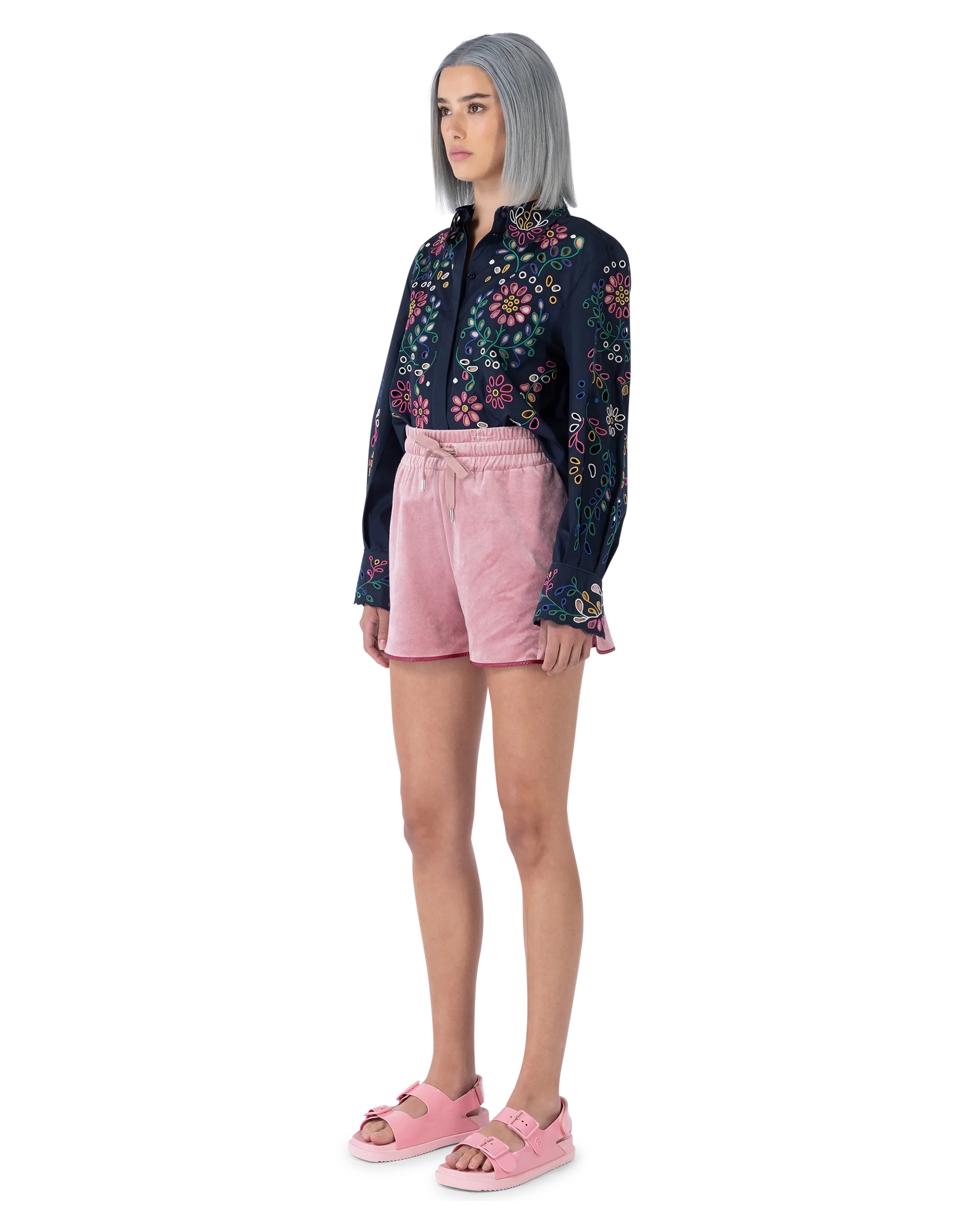 Embroidered Eyelet Shirt