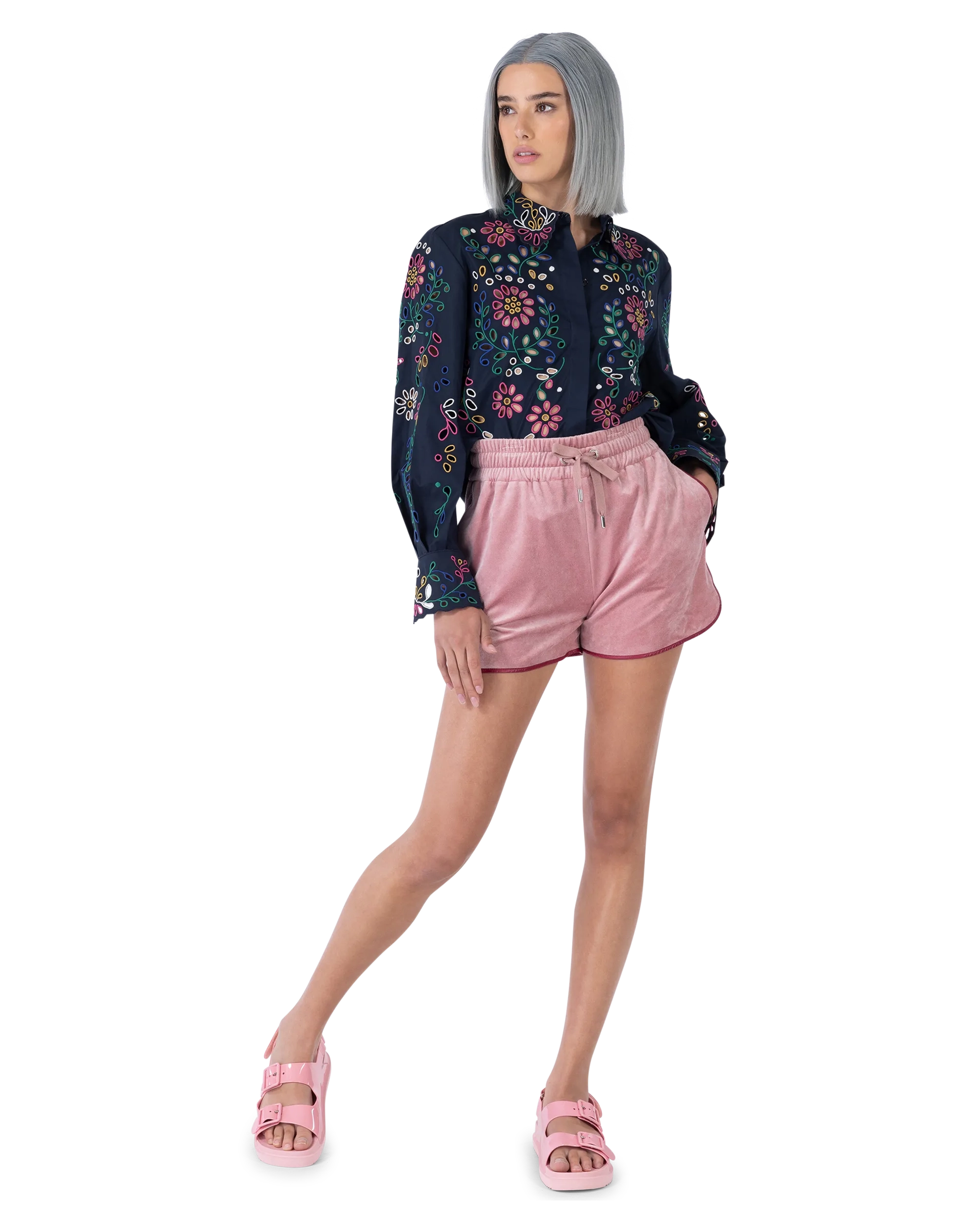 Embroidered Eyelet Shirt