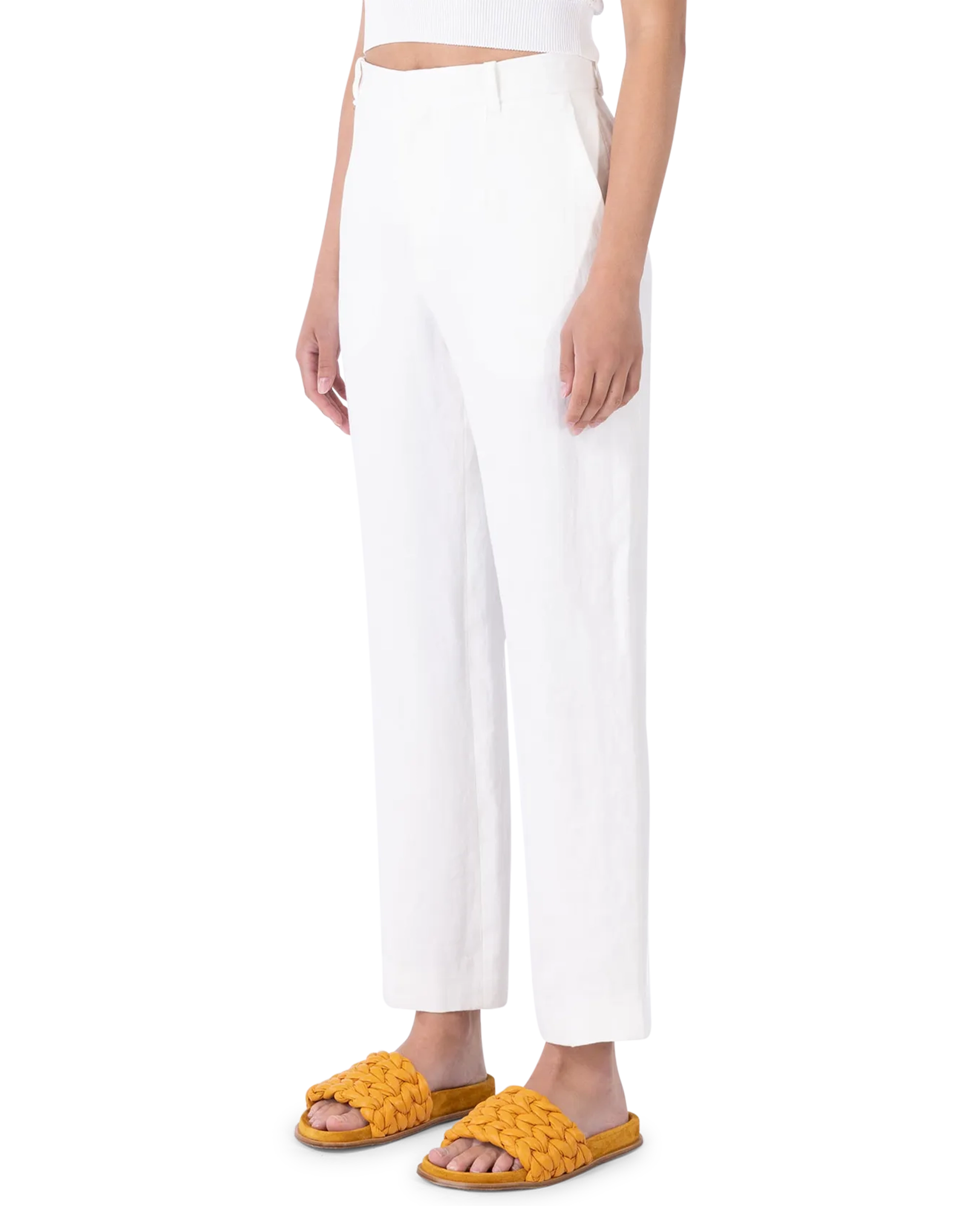 Straight Leg Linen Pants