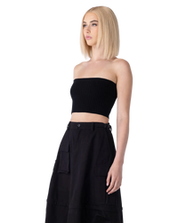 Cropped Wool Tube Top