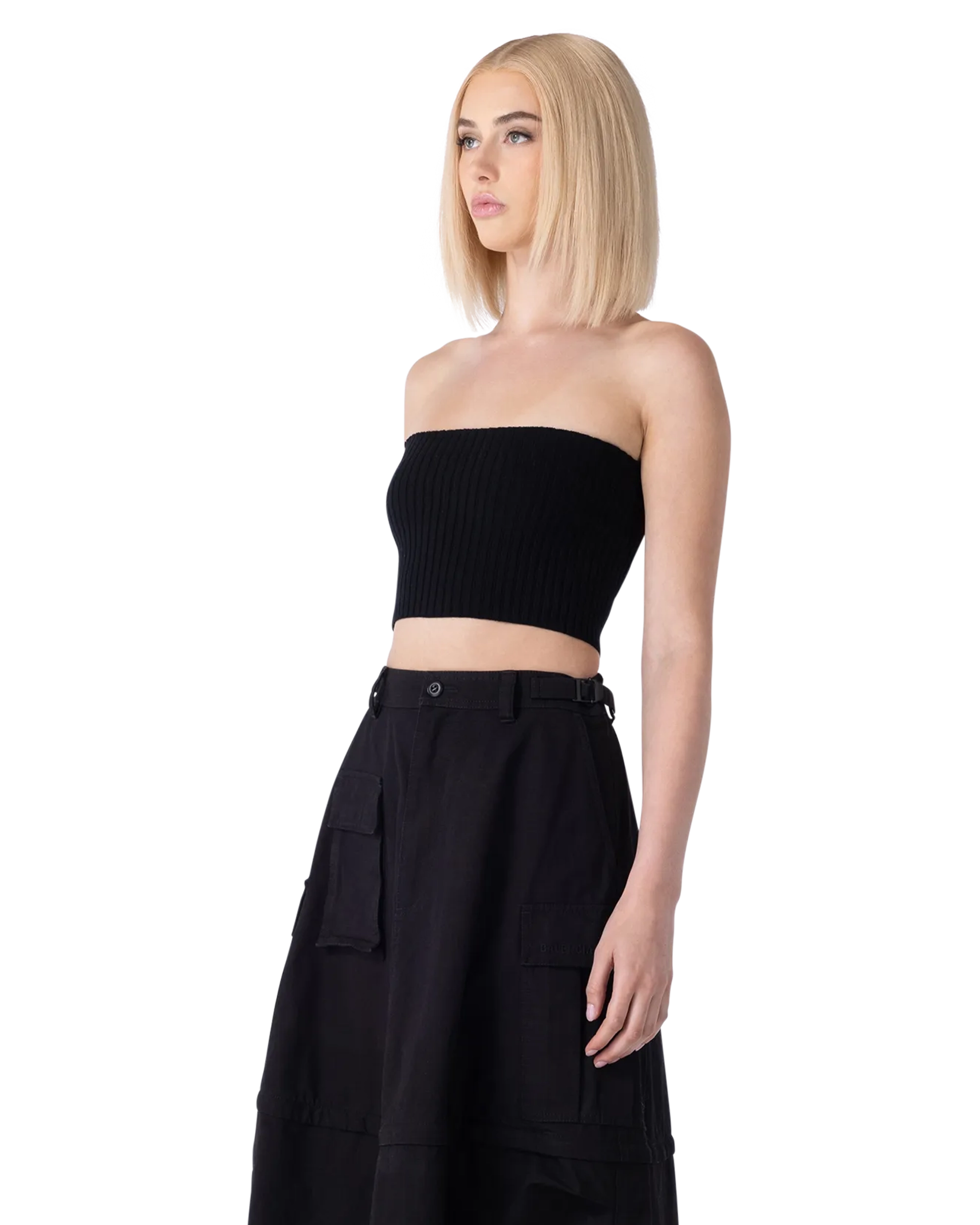 Cropped Wool Tube Top