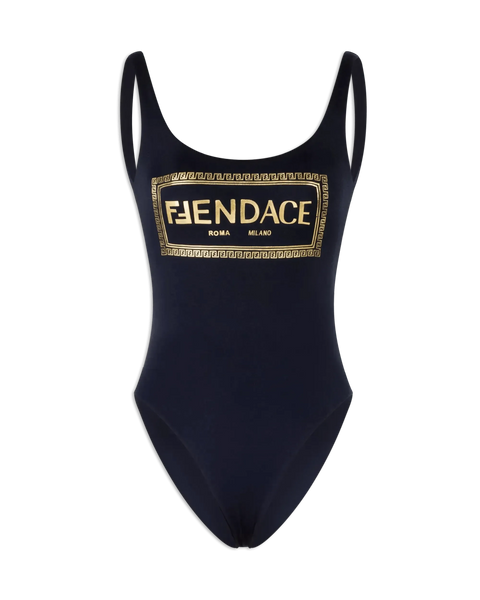Fendi x Versace FENDACE One-Piece Swimsuit - Black | DIHSAN
