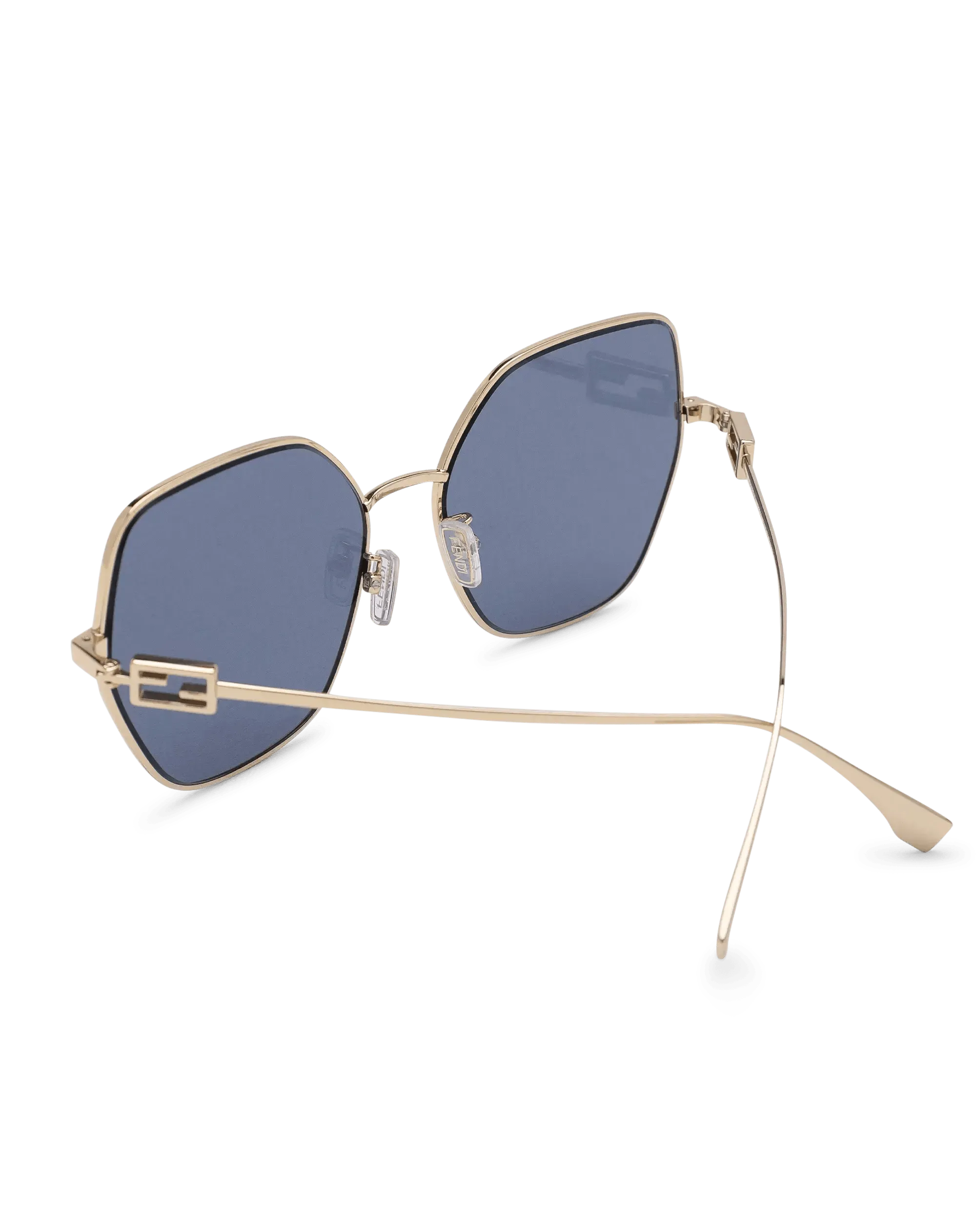 Blue Lens Baguette Sunglasses - DIHSAN