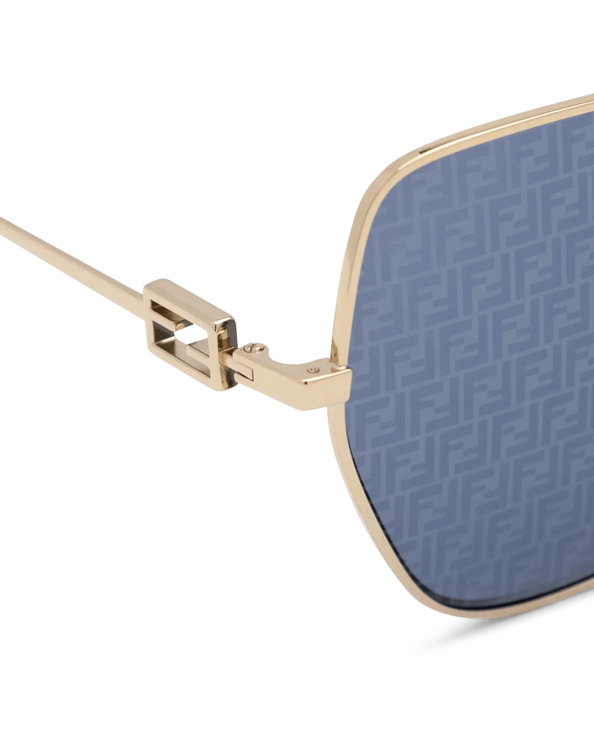 Blue Lens Baguette Sunglasses - DIHSAN