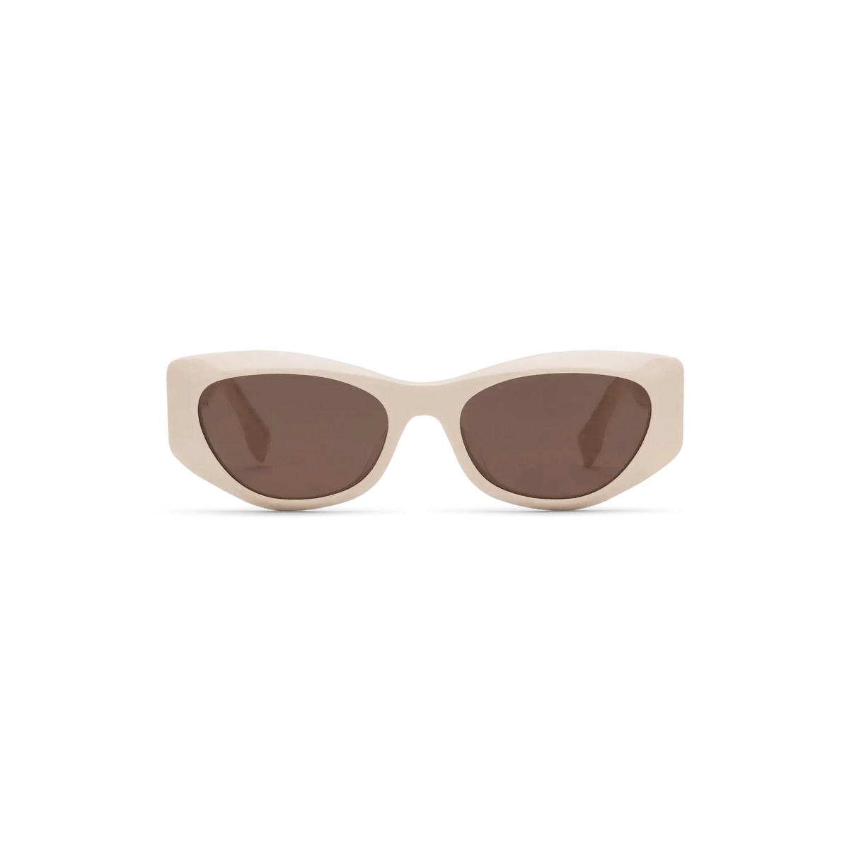 Fendace Cat Eye Ivory White Gold Logo Sunglasses Fendi Versace Sunglasses Fendace White in Plastic - 46533581 main image 4