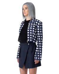 Limao Check Cropped Jacket