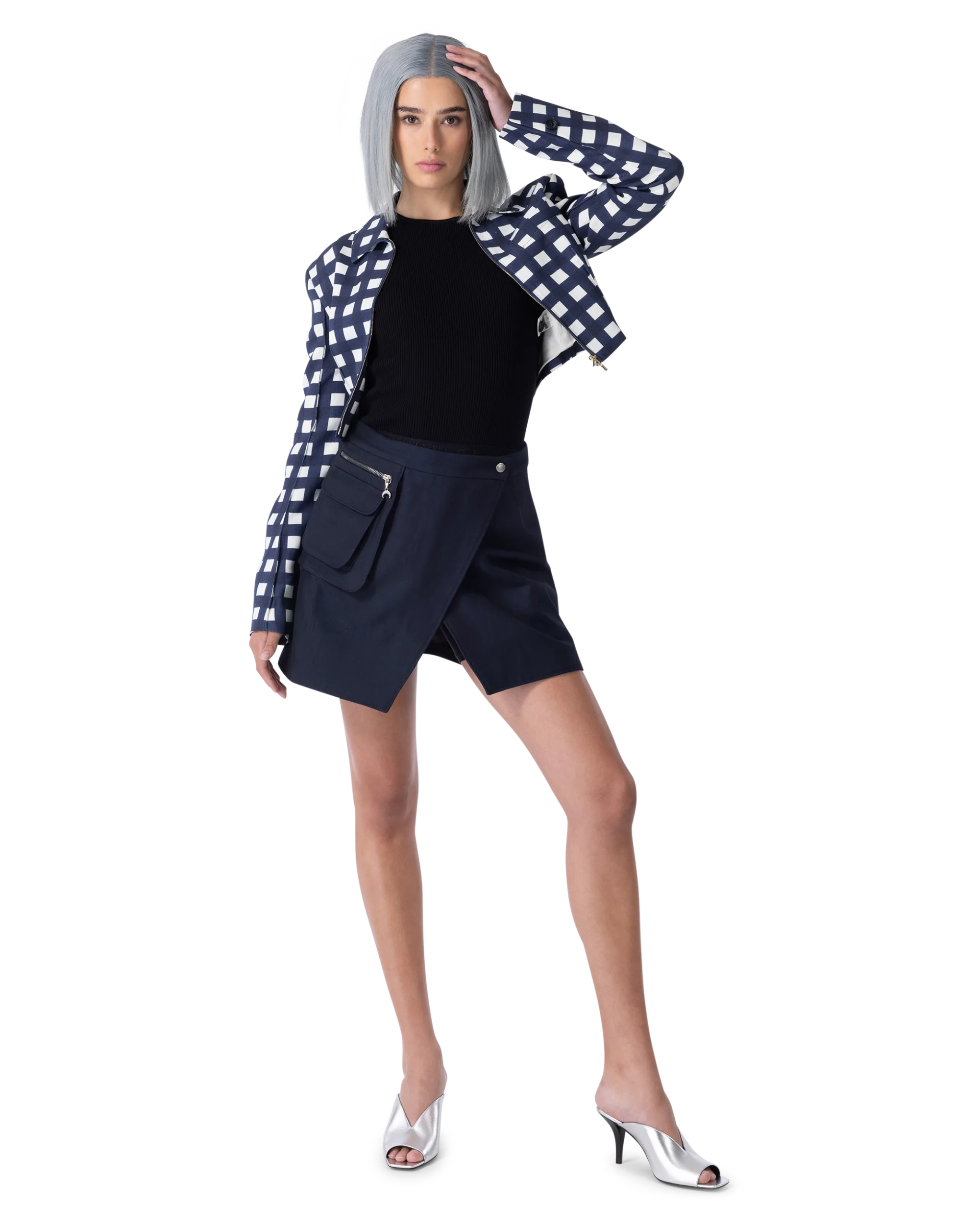 Limao Check Cropped Jacket