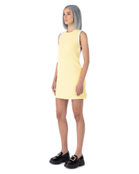 Lemon Chiffon Polyamide Blend Sorbetto Open-Back Shift Dress by Jacquemus | DIHSAN