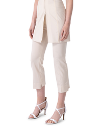 Beige Viscose Blend Pina Straight Leg Semi-Sheer Pants by Jacquemus | DIHSAN