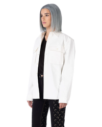 Ivory Cotton New Washed Denim Shirt by Jil Sander | DIHSAN