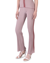 Ribbed Knit Flared Pants