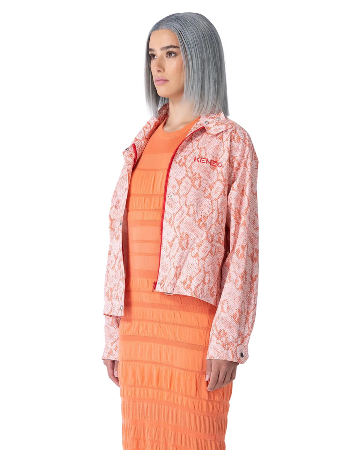 Printed Blouson Windbreaker Jacket