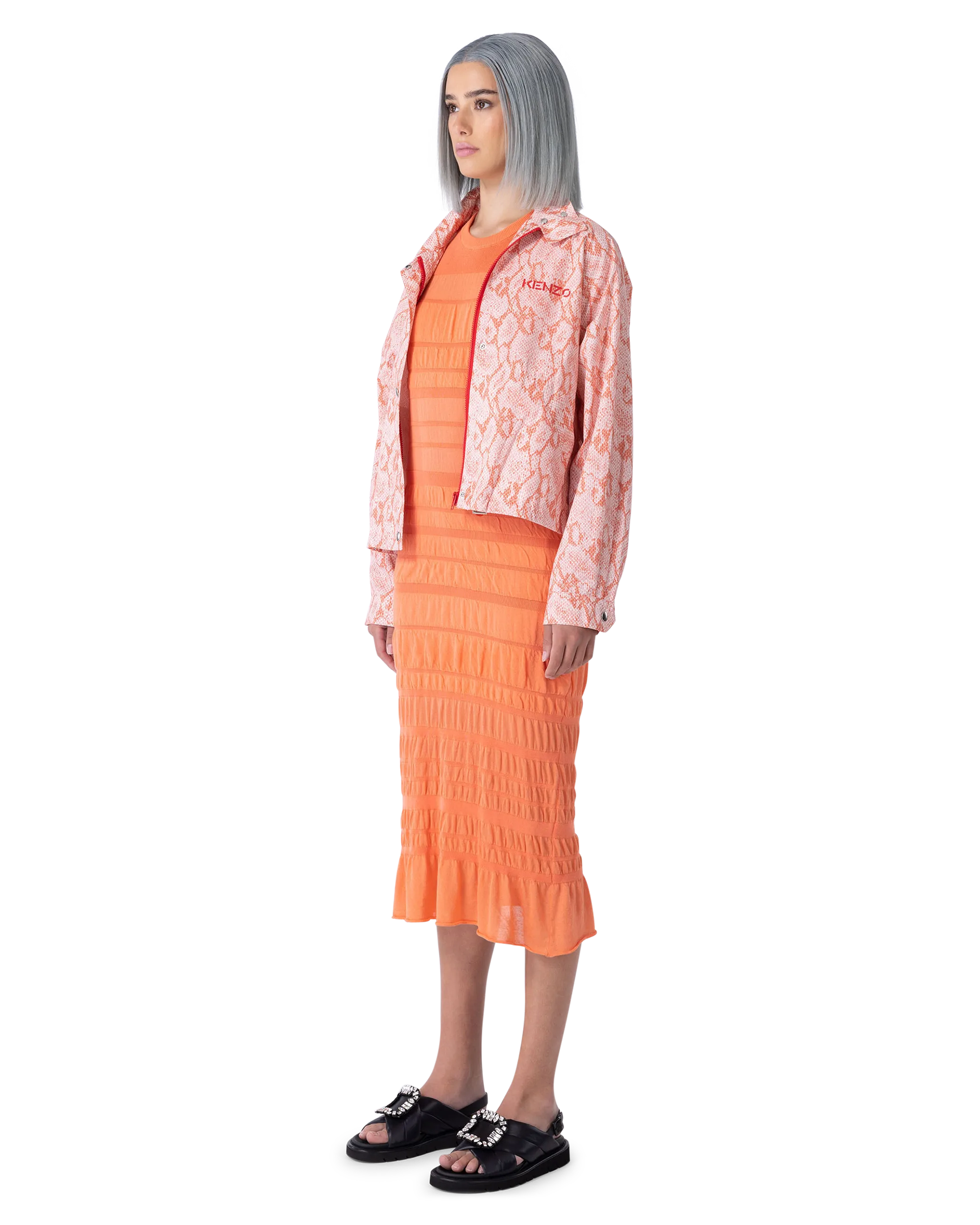 Printed Blouson Windbreaker Jacket