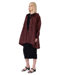 A-Line Moiré Windbreaker Jacket