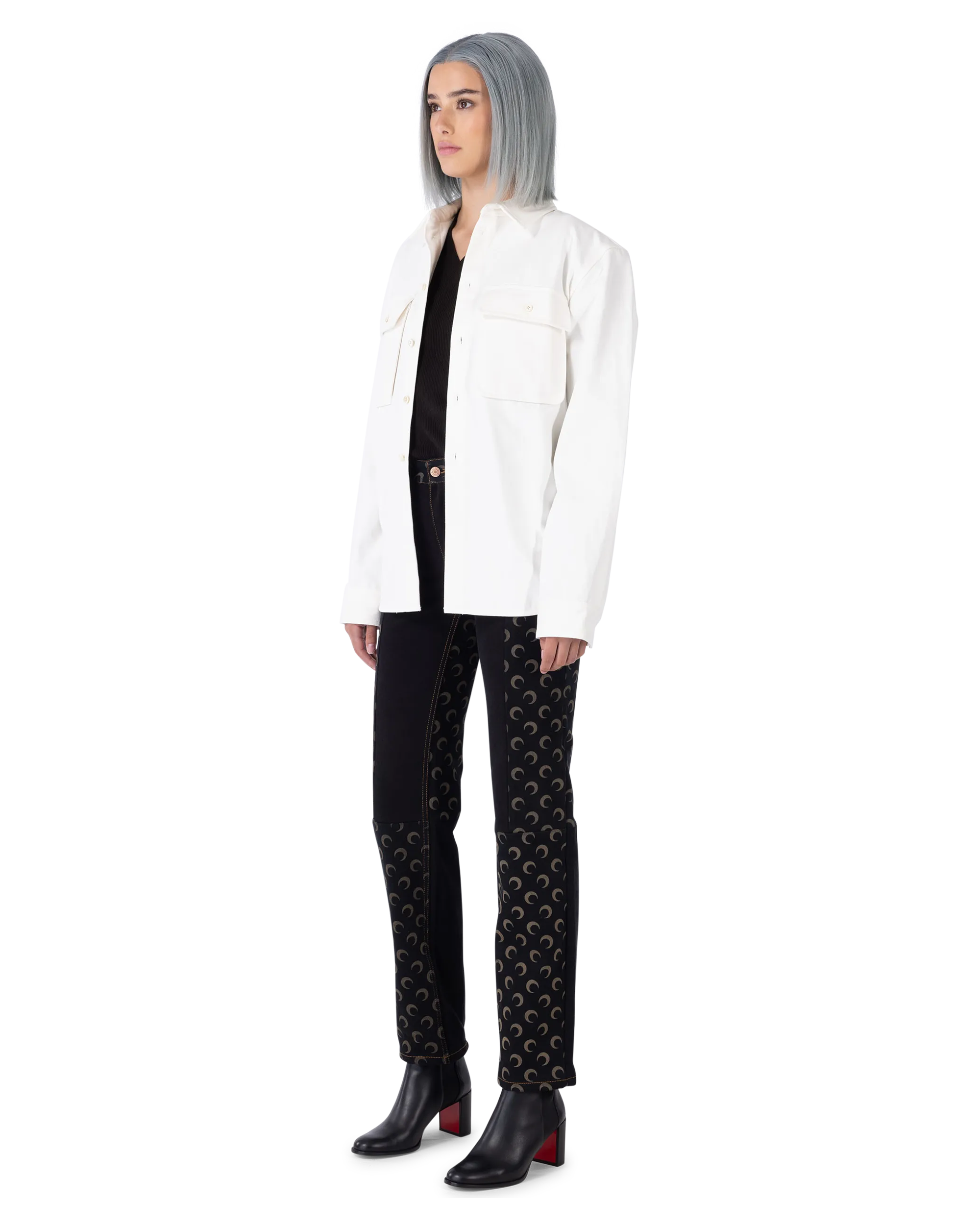 Black Cotton Moon Marine Serre Jeans by Marine Serre | DIHSAN