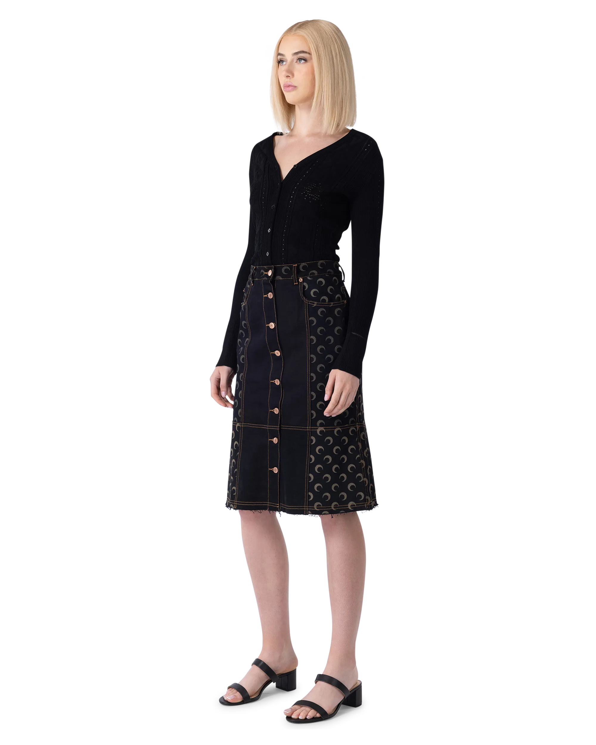 Moon Midi Marine Serre Skirt