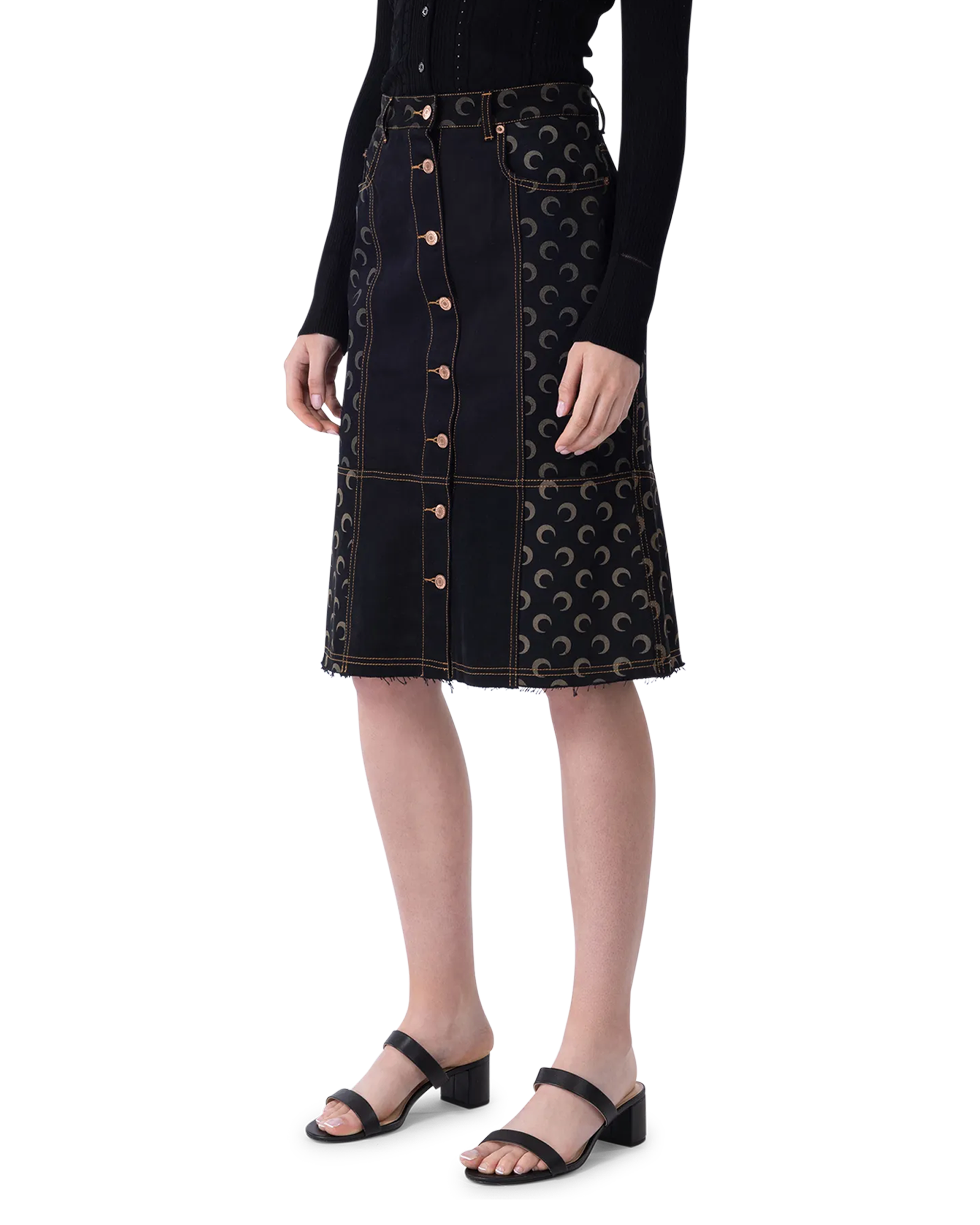 Moon Midi Marine Serre Skirt