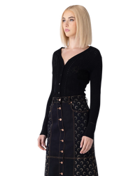 Lunar Pointelle Knit Cardigan