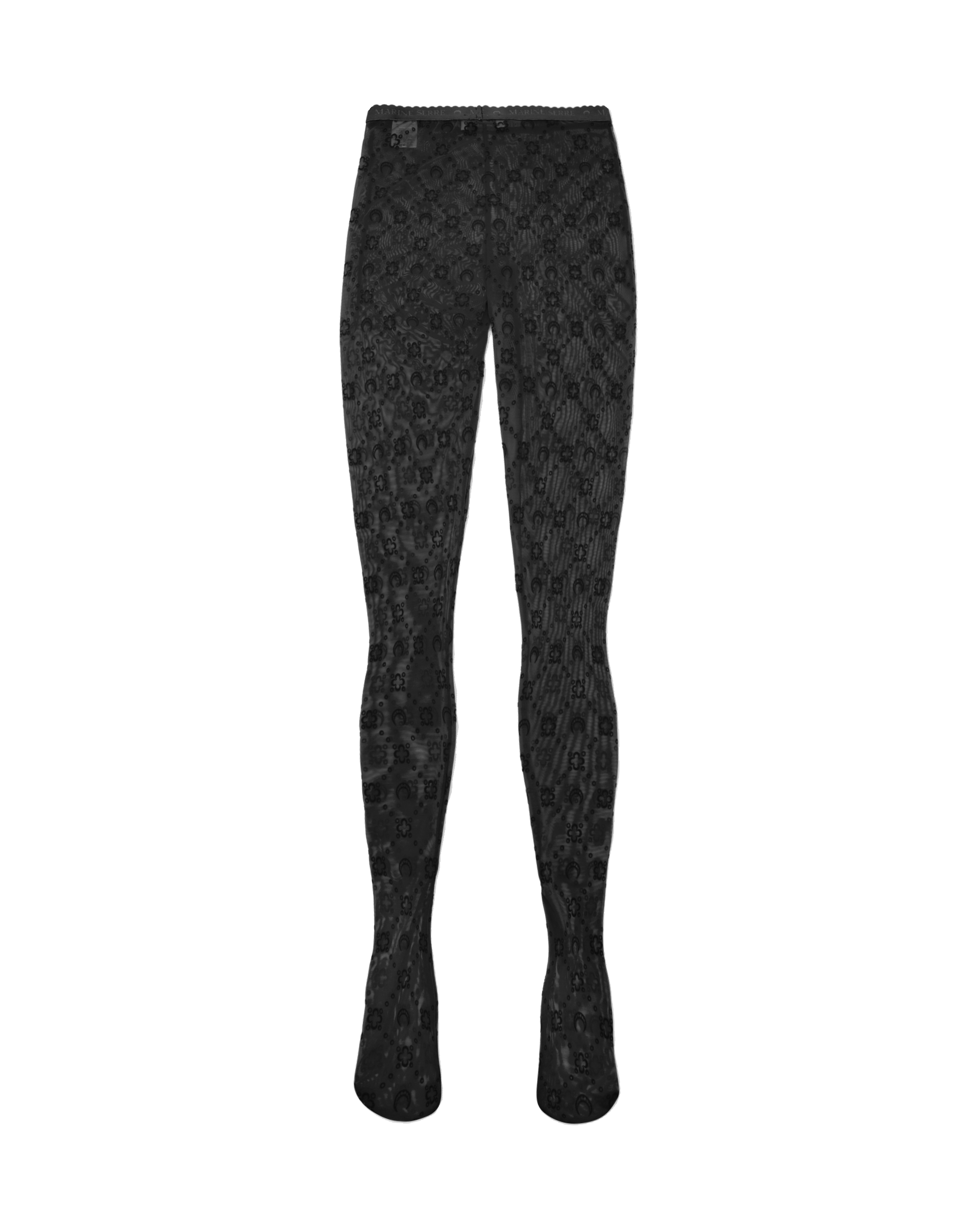 Moonogram Flocked Mesh Marine Serre Leggings