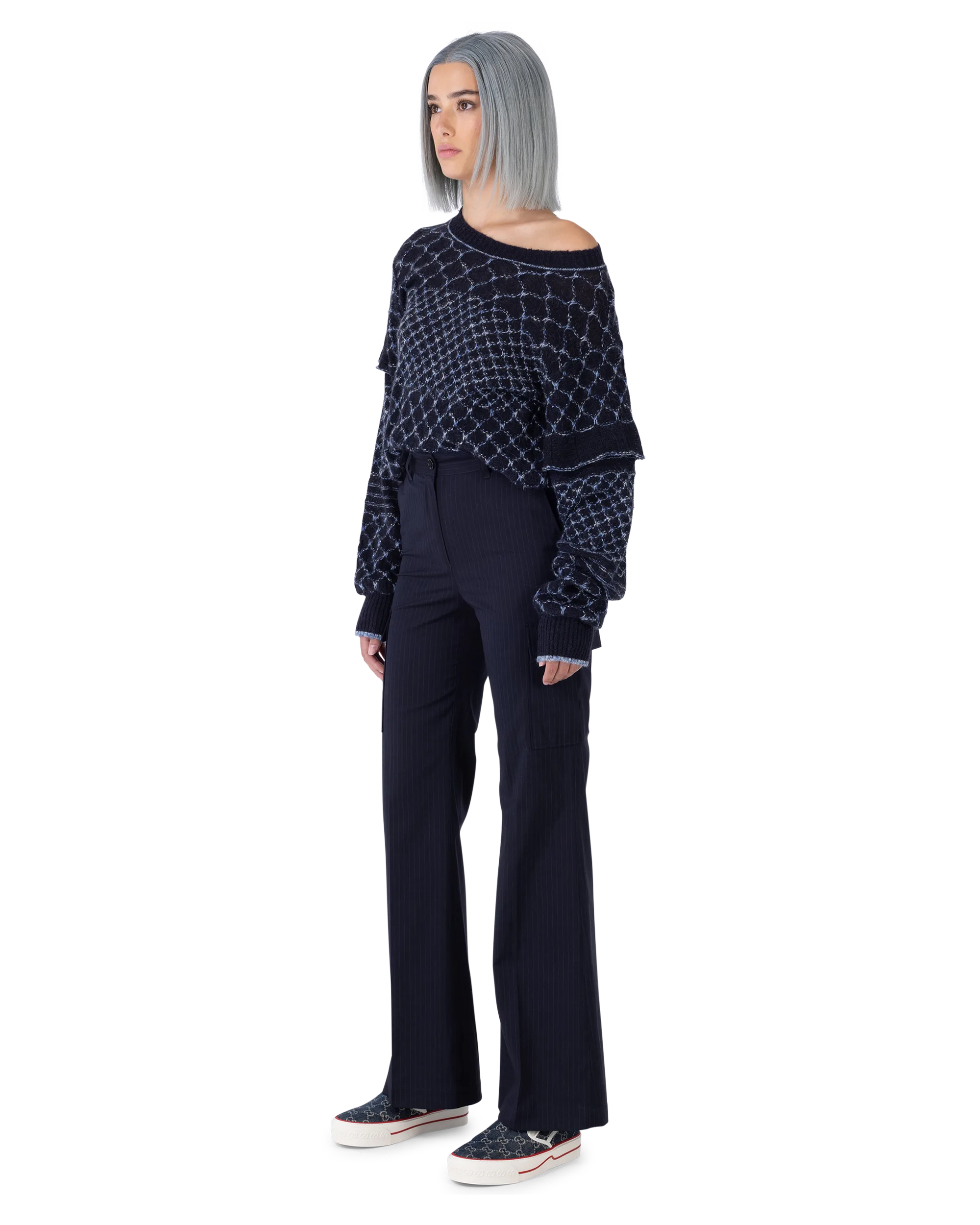 Straight Leg Pinstripe Pants