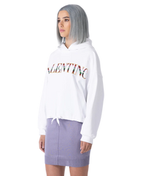 Valentino Logo Embroidered Hoodie