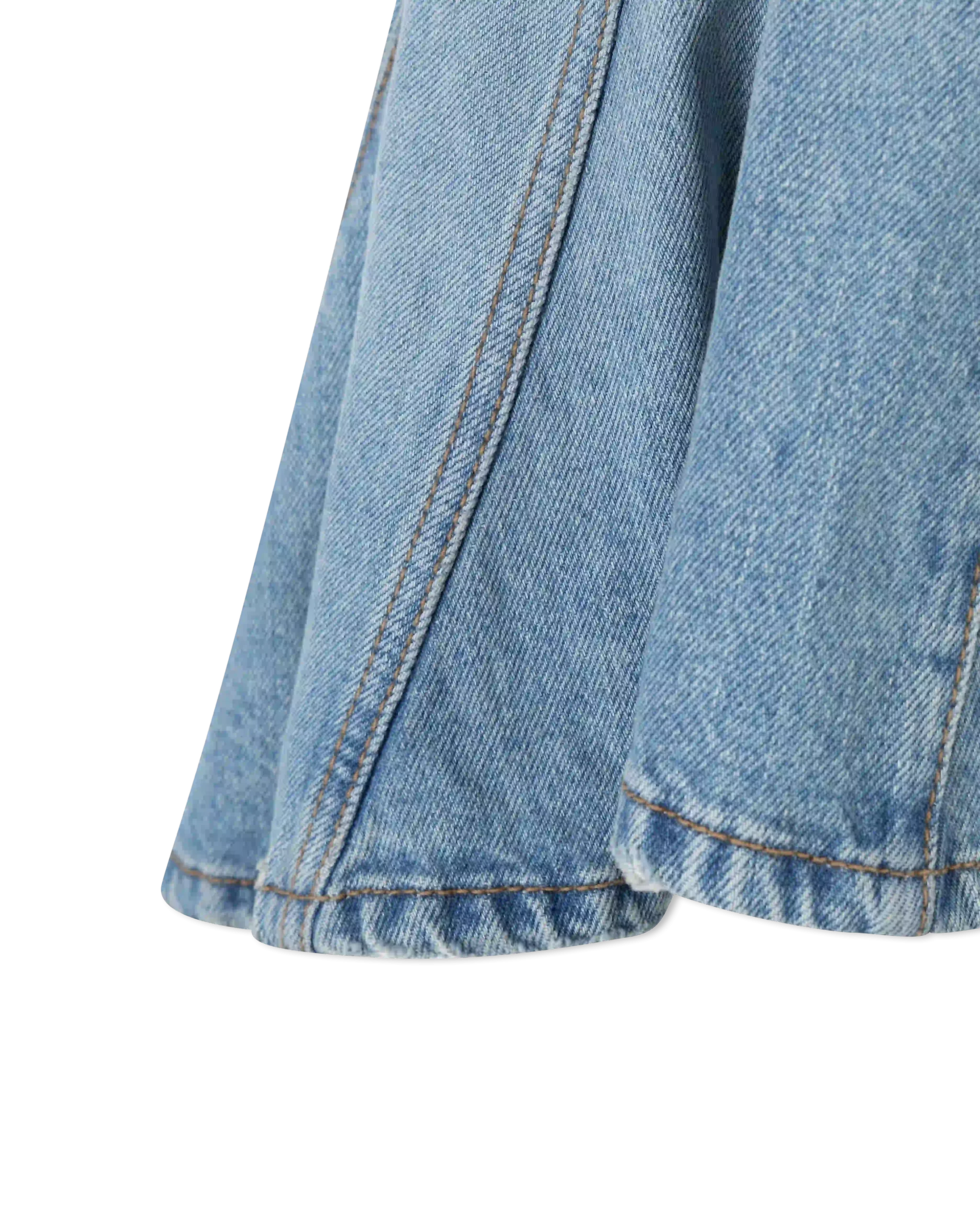 High-Low Organic Denim Skirt