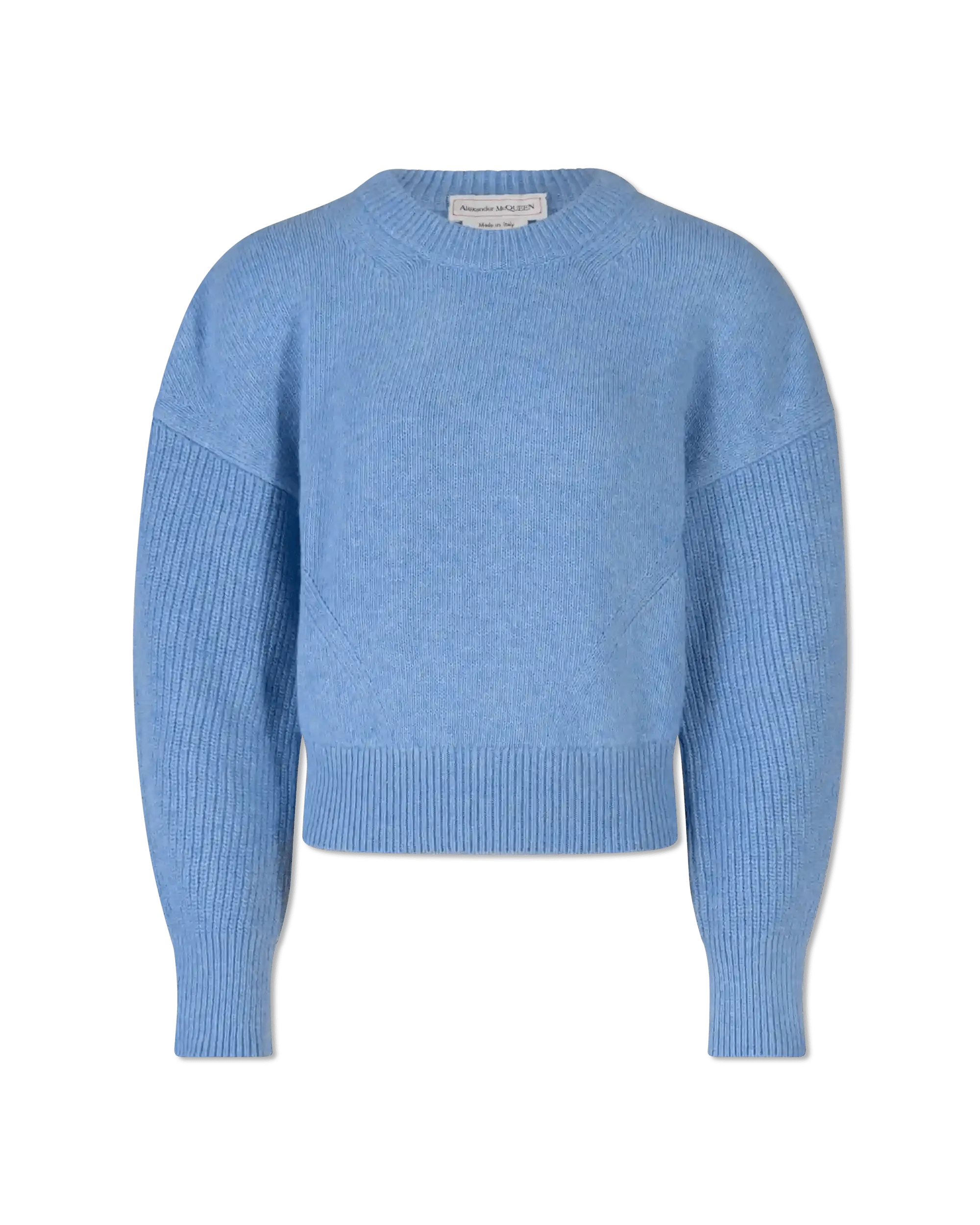 Chunky Wool Knit Crewneck Sweater