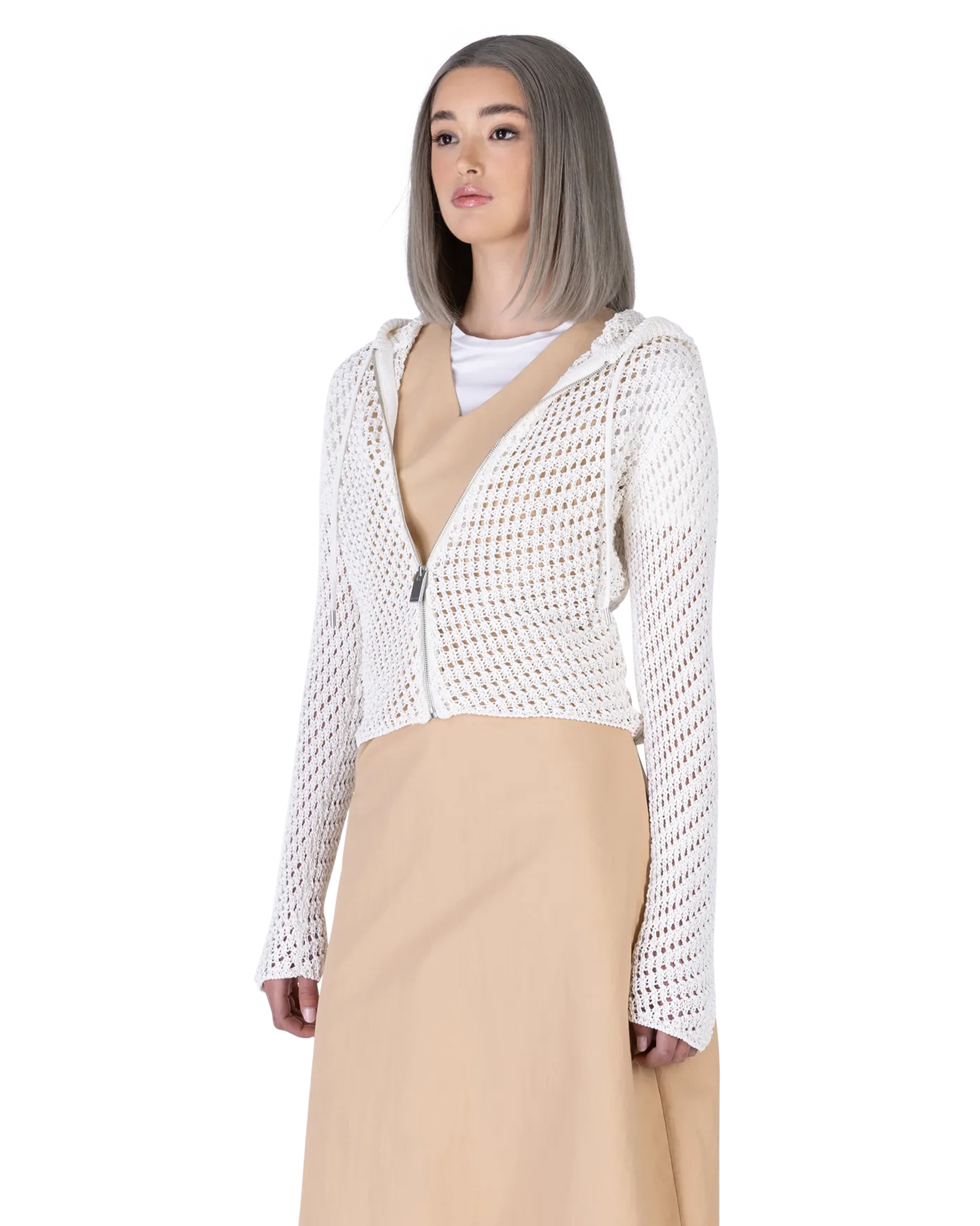 Crochet Hooded Cardigan