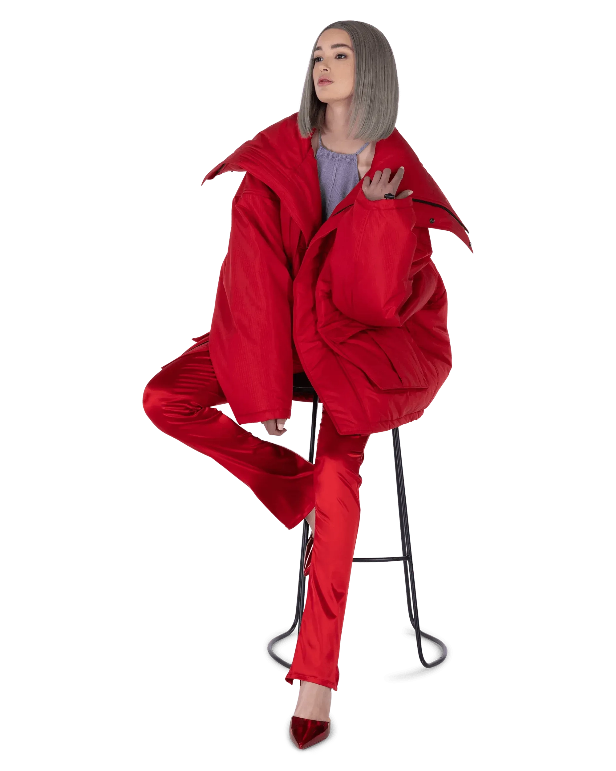 Deville Satin Cigarette Pants