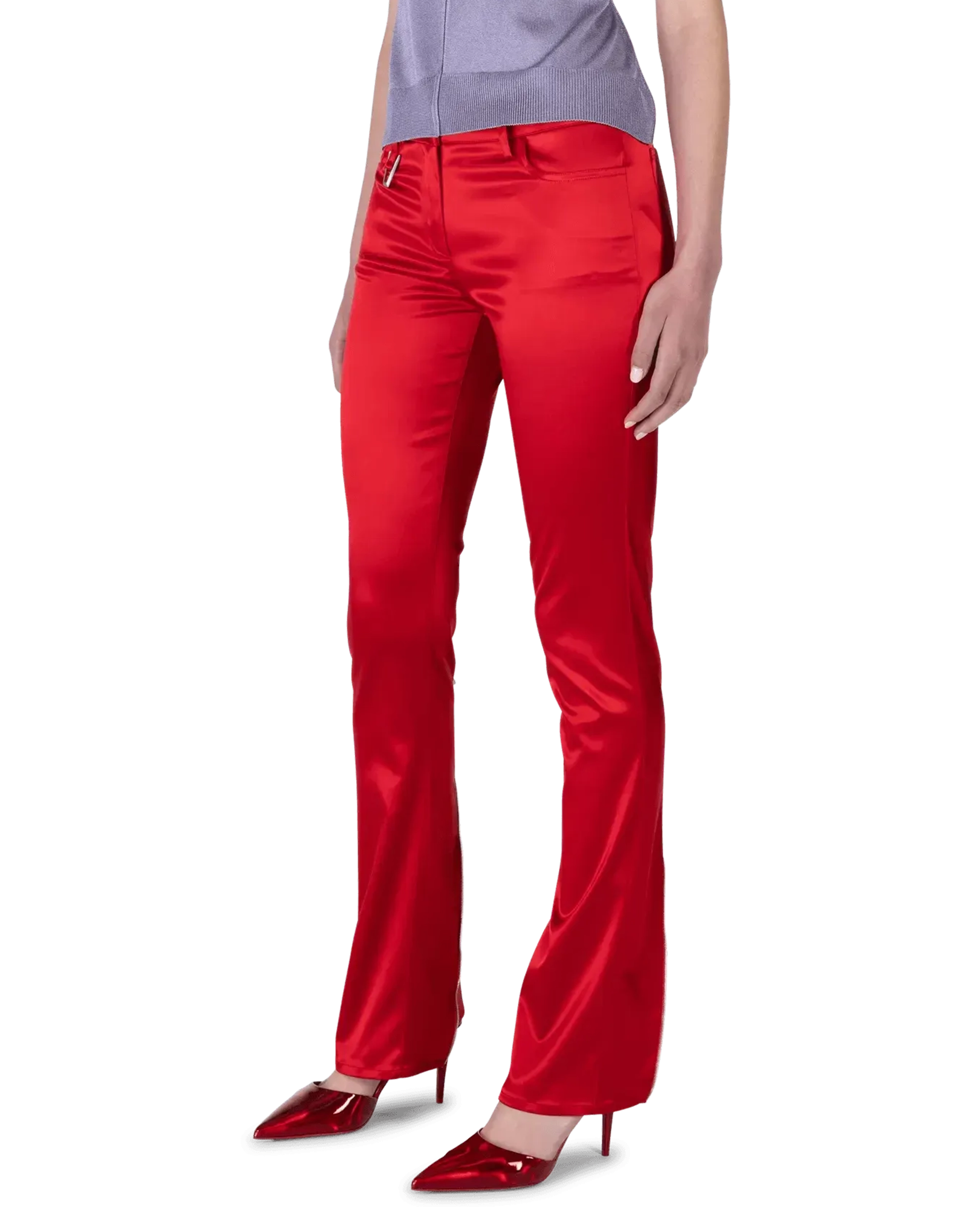 Deville Satin Cigarette Pants