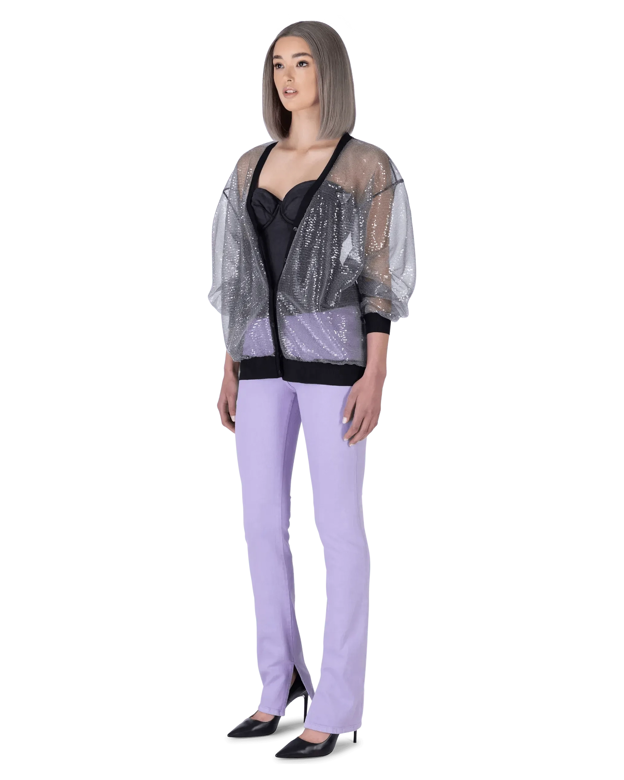 Spliced Hem 5 Pocket Jeans