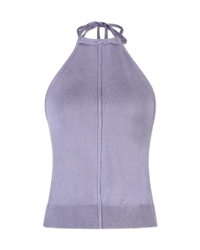 Backless Butterfly Halter Knit Top - DIHSAN