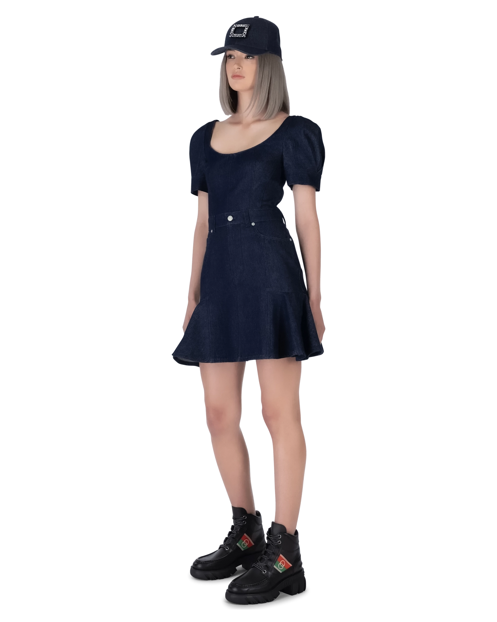 Short Sleeved Denim Dress