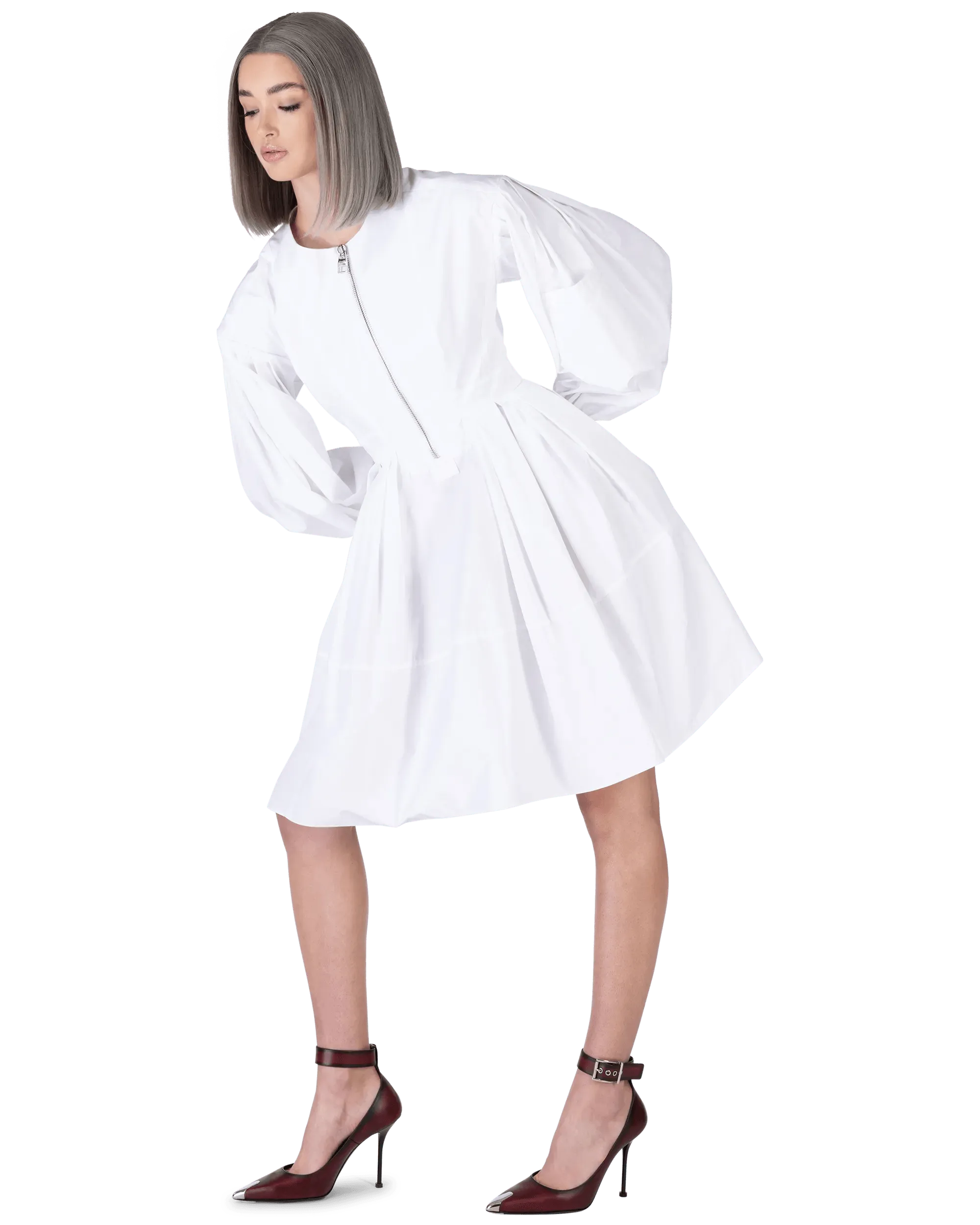 Organic Heavy Poplin Drop Cocoon Dress