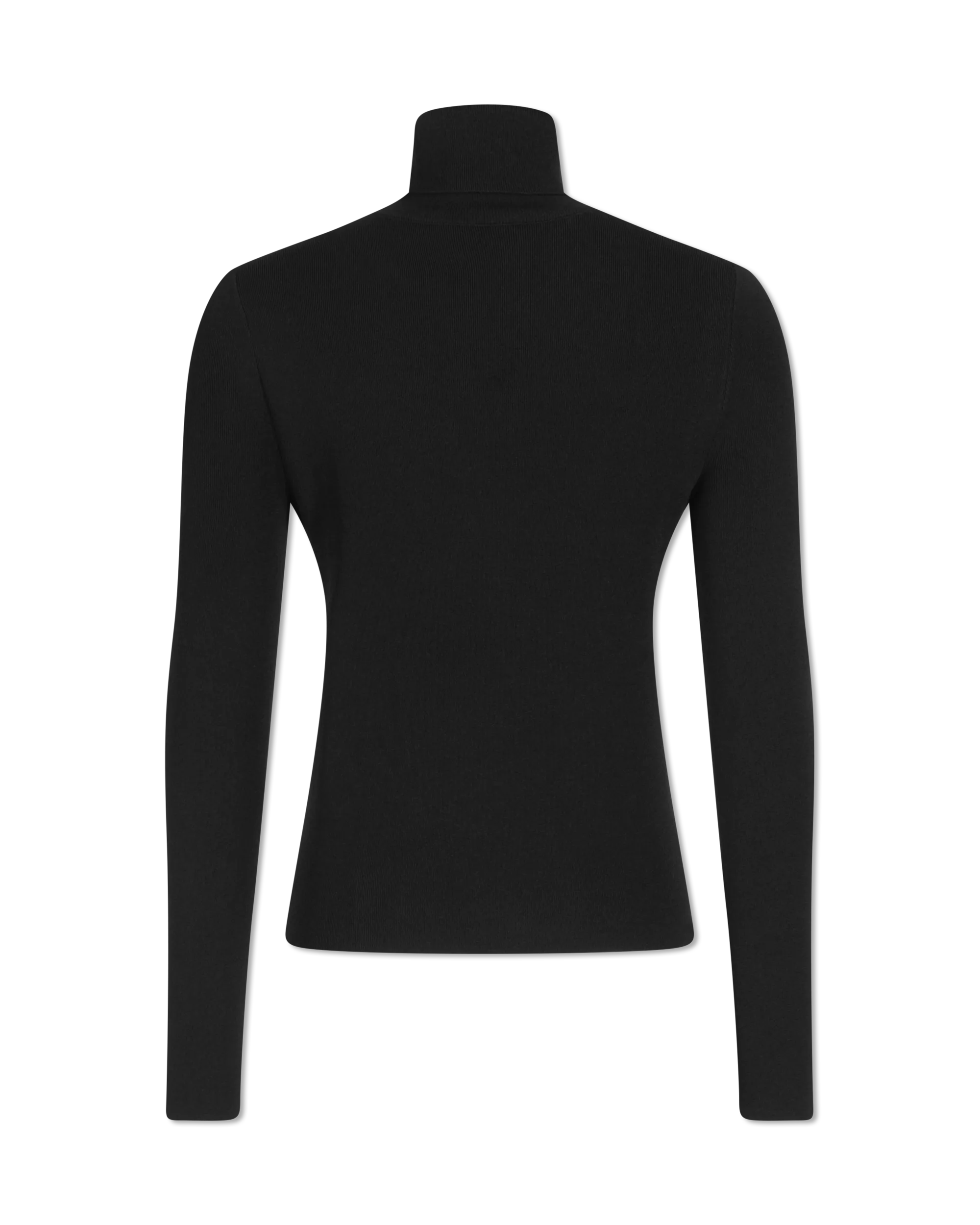 Fitted Viscose Knit Turtleneck Sweater