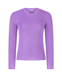 Ribbed Knit Long Sleeve Sweater - DIHSAN