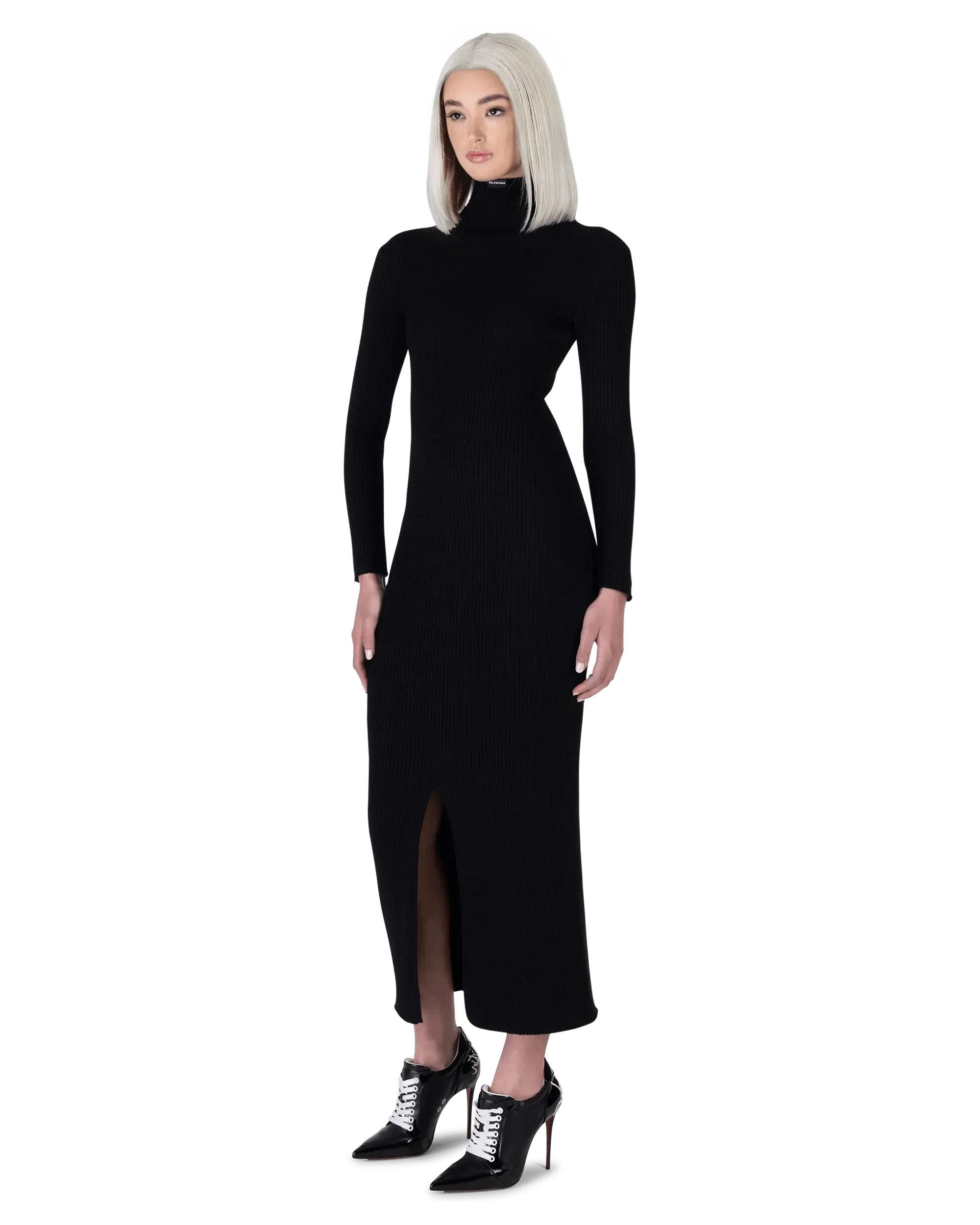 Micro Cable Wool Fitted Dress