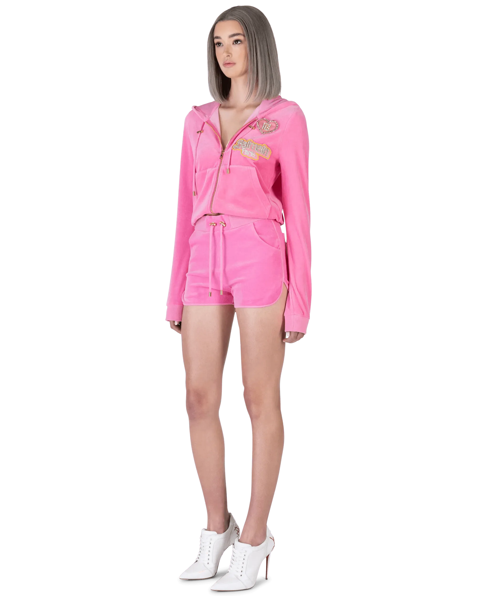 Balmain X Barbie Velvet Zipped Hoodie - DIHSAN