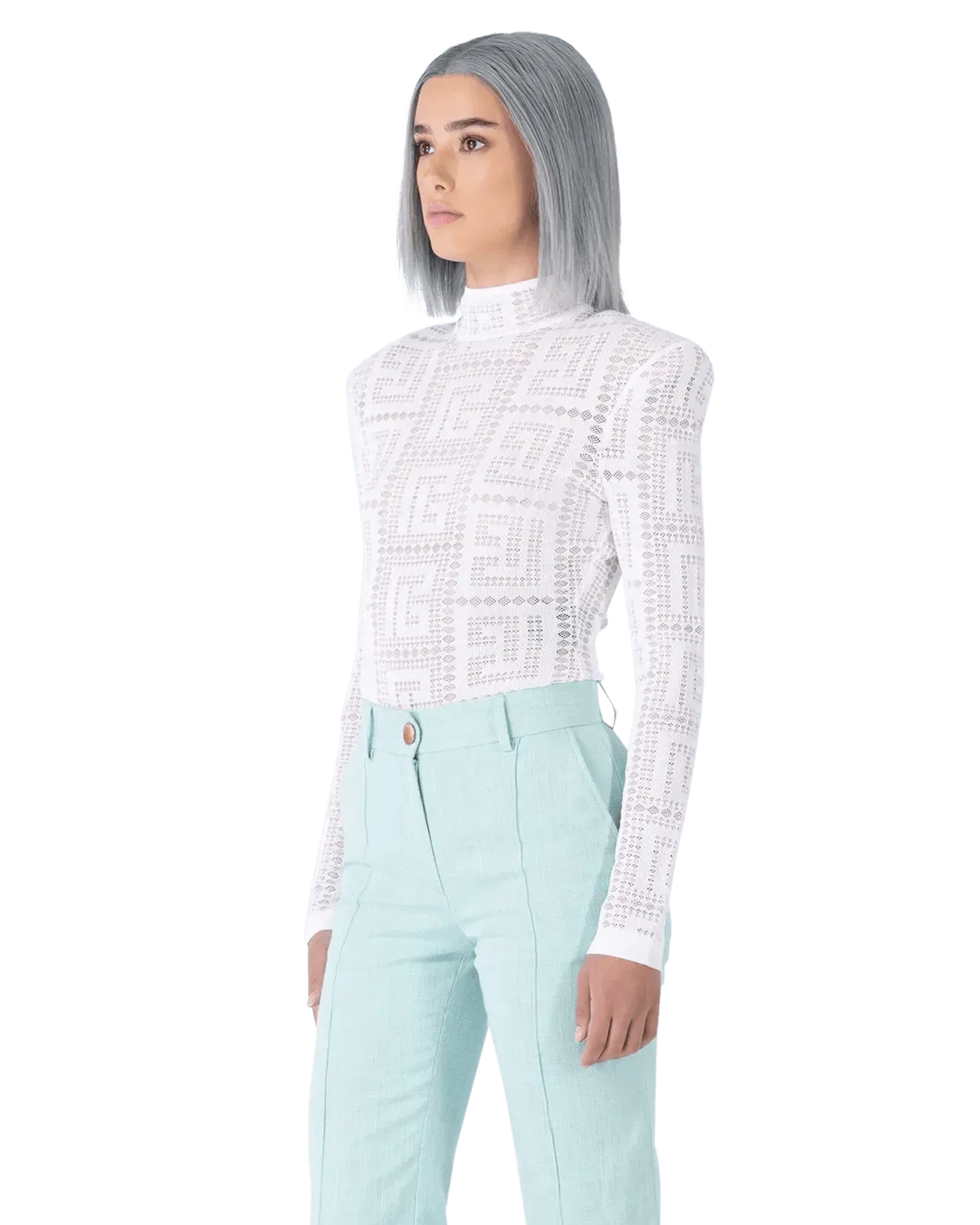 Maxi Monogram Sheer Bodysuit