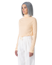 High Waisted Belted Monogram Denim Pants