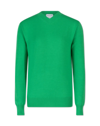 Lightweight V-Neck Wool Sweater - DIHSAN