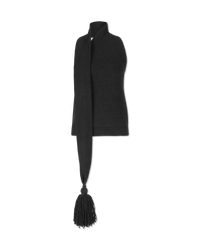 Double Shetland Knit Sleeveless Scarf Top - DIHSAN