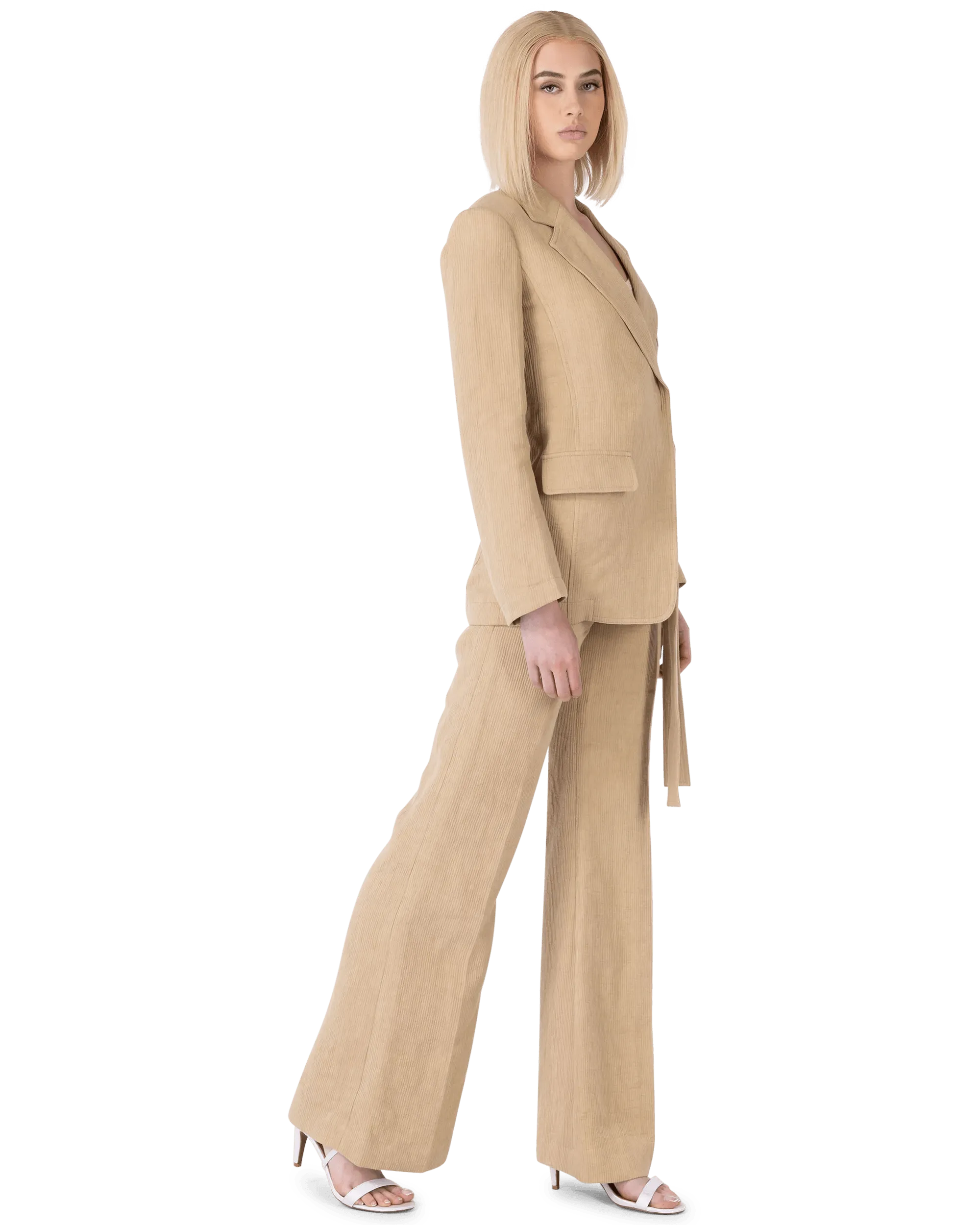 Corduroy Wide Leg Pants - DIHSAN