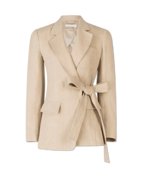 Corduroy Belted Blazer - DIHSAN