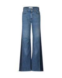 Distressed Hem Flared Leg Jeans - DIHSAN