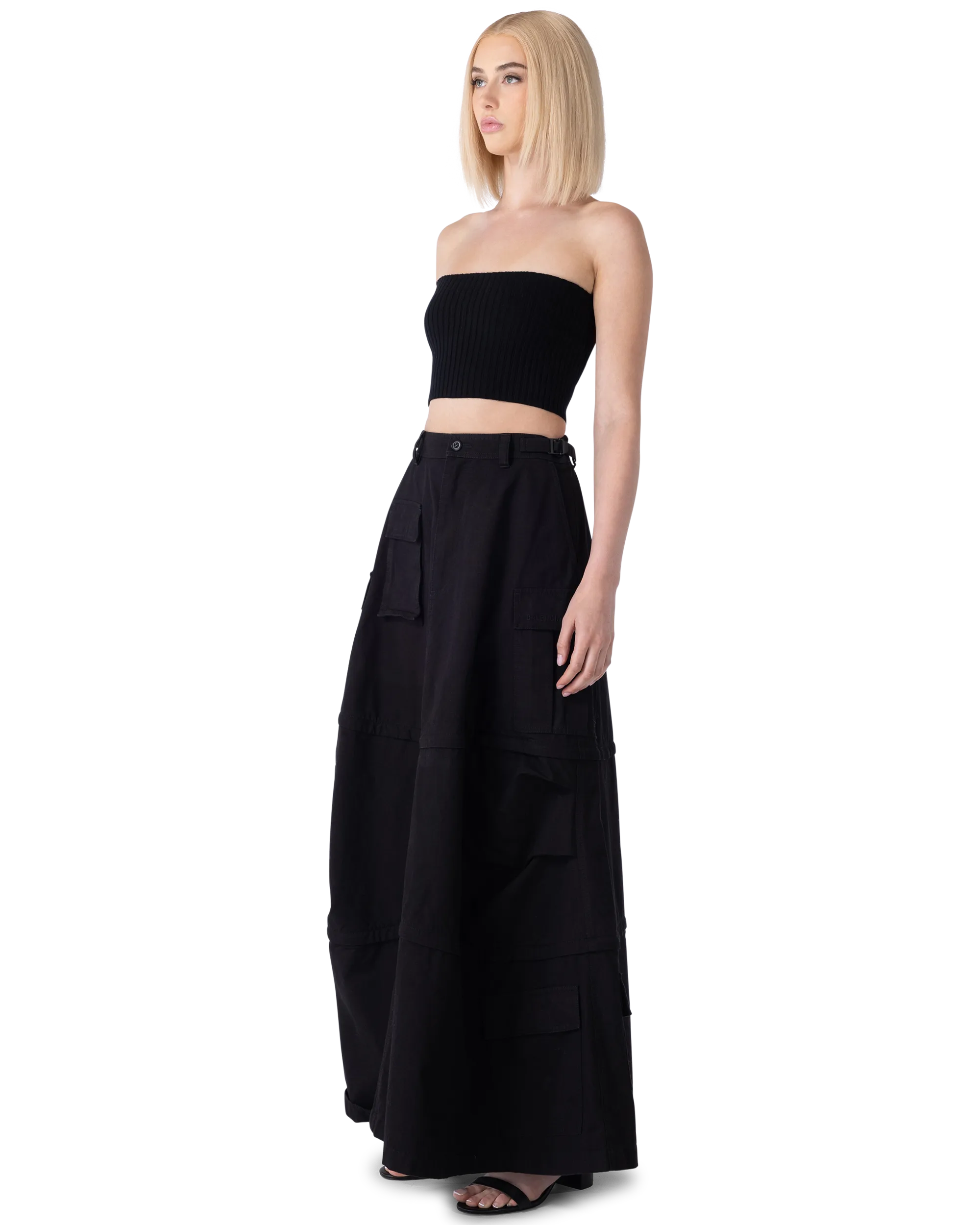 Wool Cropped Tube Top - DIHSAN