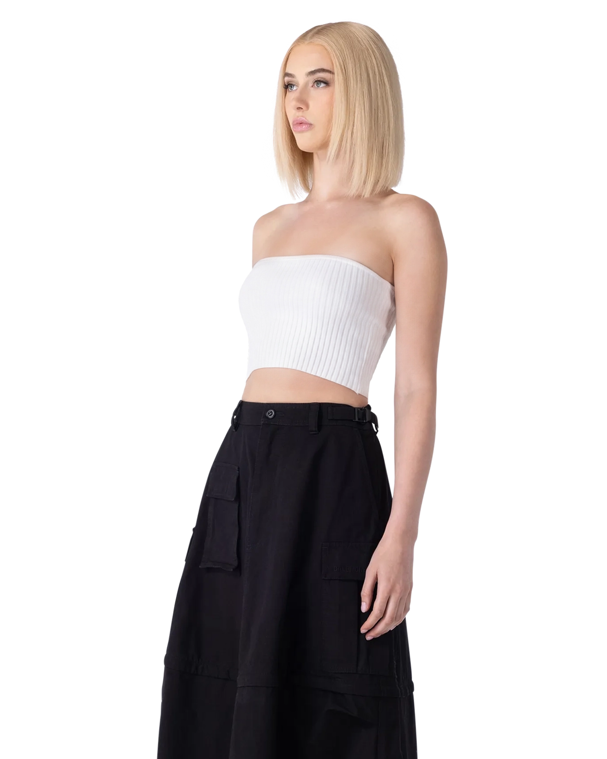 Cropped Wool Tube Top
