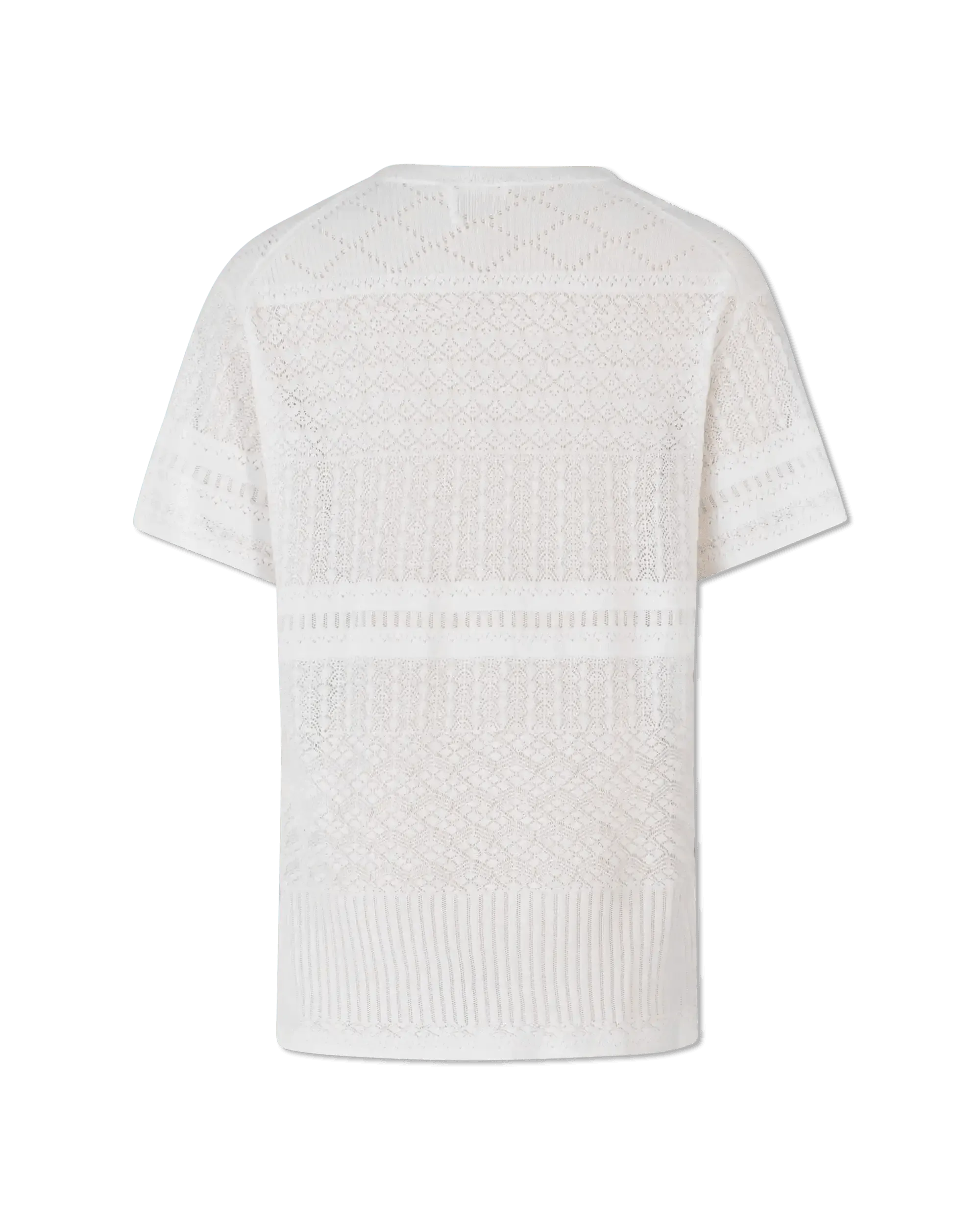 Pointelle Short Sleeve T-Shirt - DIHSAN